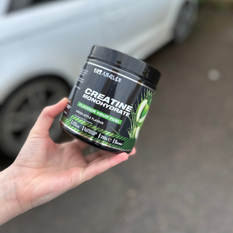 creatine monohydrate powder apple flavour  Out Angled