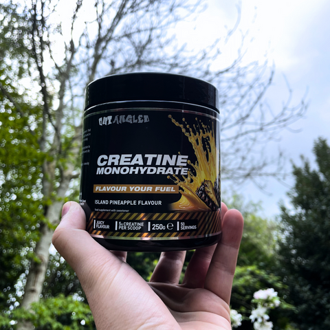 Creatine monohydrate pineapple flavour Out Angled
