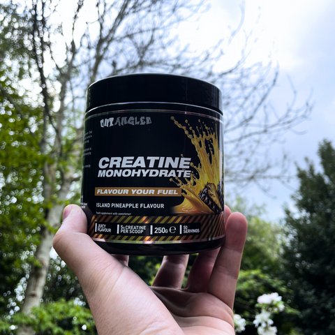 Creatine monohydrate pineapple flavour Out Angled 