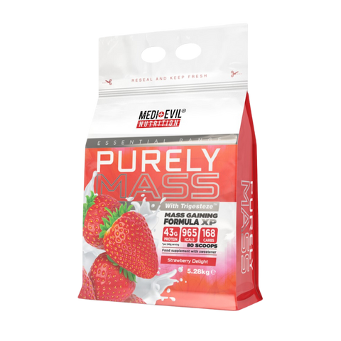 medi-evil nutrition purely mass gainer strawberry