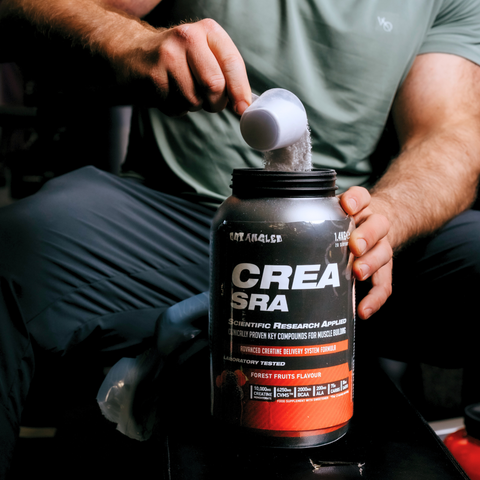 Crea SRA creatine monohydrate and amino blend Out Angled