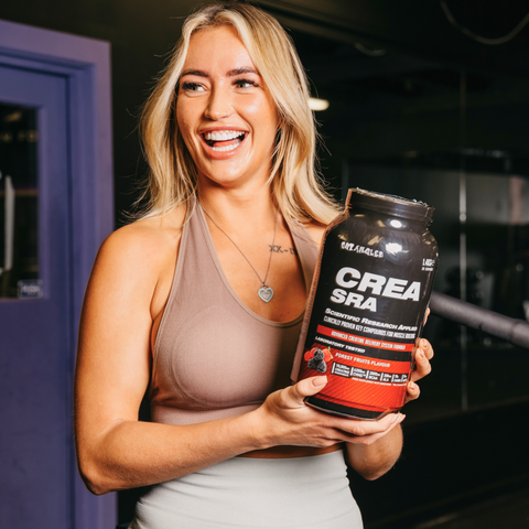 Crea SRA creatine monohydrate and amino blend powder Out Angled